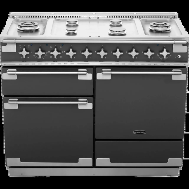Rangemaster Elise ELS110DFFSL 110cm wide Dual Fuel Range Cooker with Gas Hob - Slate