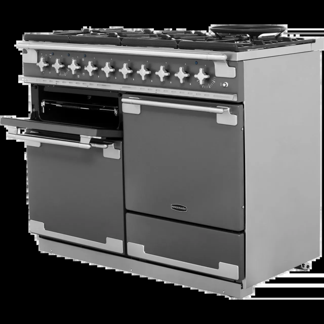 Rangemaster Elise ELS110DFFSL 110cm wide Dual Fuel Range Cooker with Gas Hob - Slate
