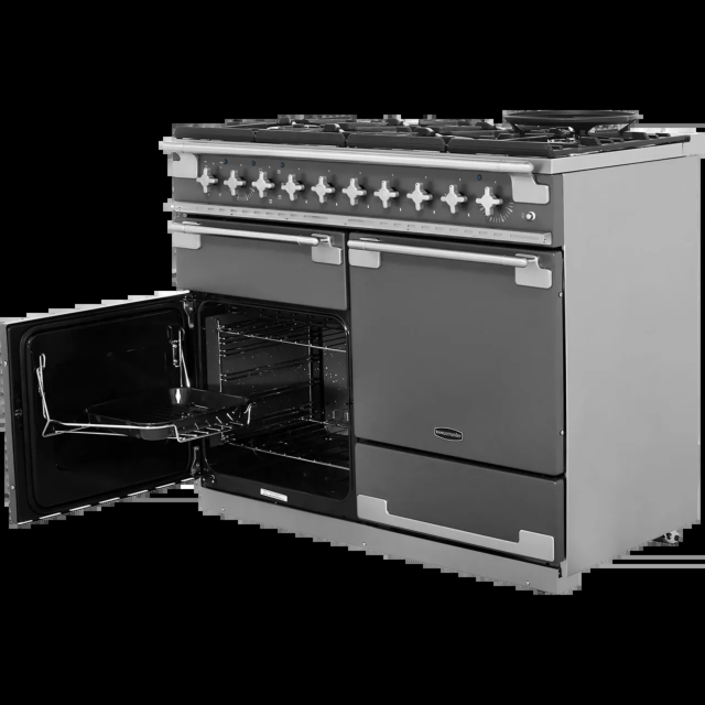 Rangemaster Elise ELS110DFFSL 110cm wide Dual Fuel Range Cooker with Gas Hob - Slate
