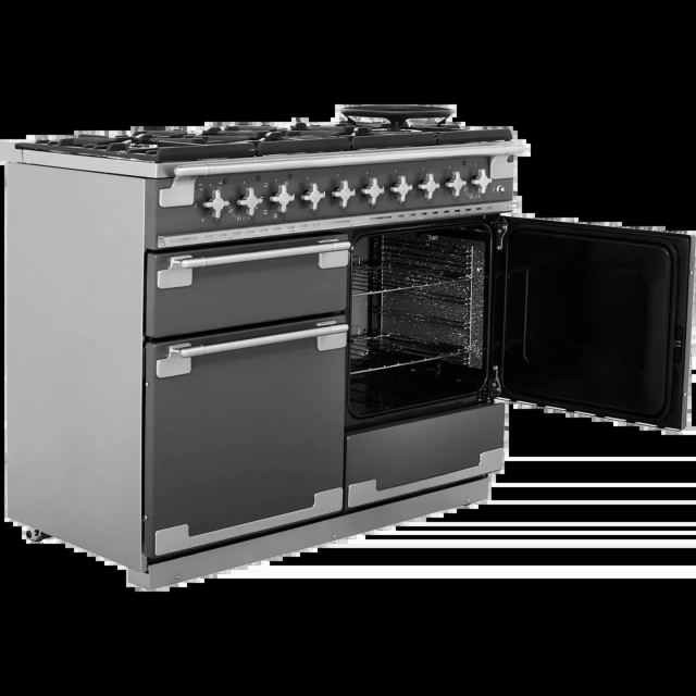 Rangemaster Elise ELS110DFFSL 110cm wide Dual Fuel Range Cooker with Gas Hob - Slate