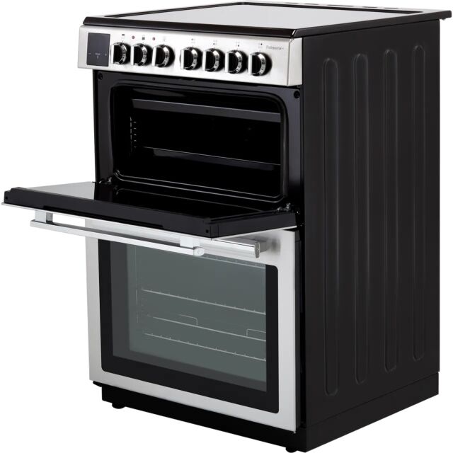 Rangemaster Professional Plus 60 PROPL60EISS/C 60cm Wide Double Oven Electric Cooker with Induction Hob - Stainless Steel / Chrome