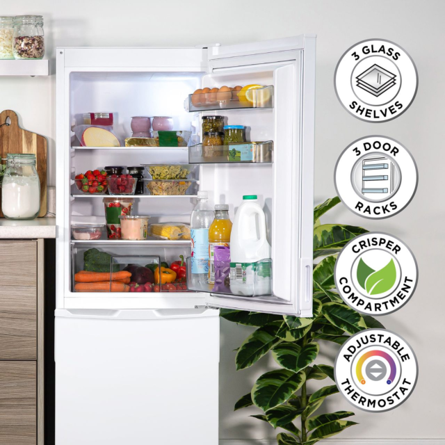 Russell Hobbs RH50FF145 Compact 145cm High 60/40 Fridge Freezer - White 