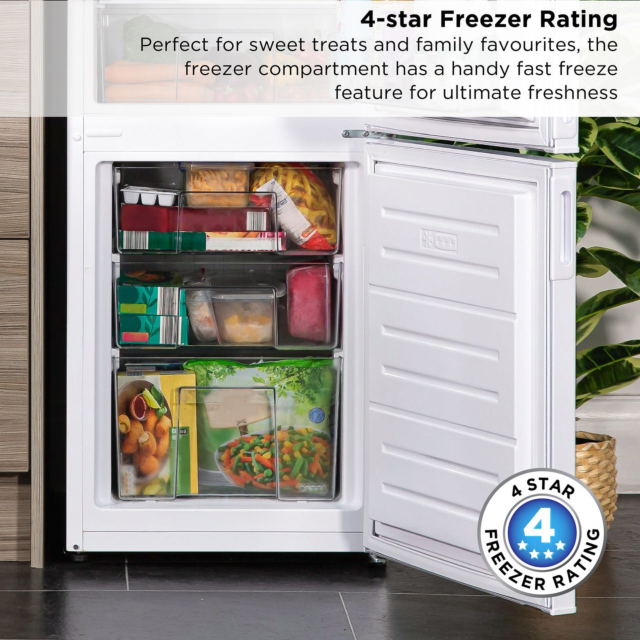 Russell Hobbs RH50FF145 Compact 145cm High 60/40 Fridge Freezer - White 