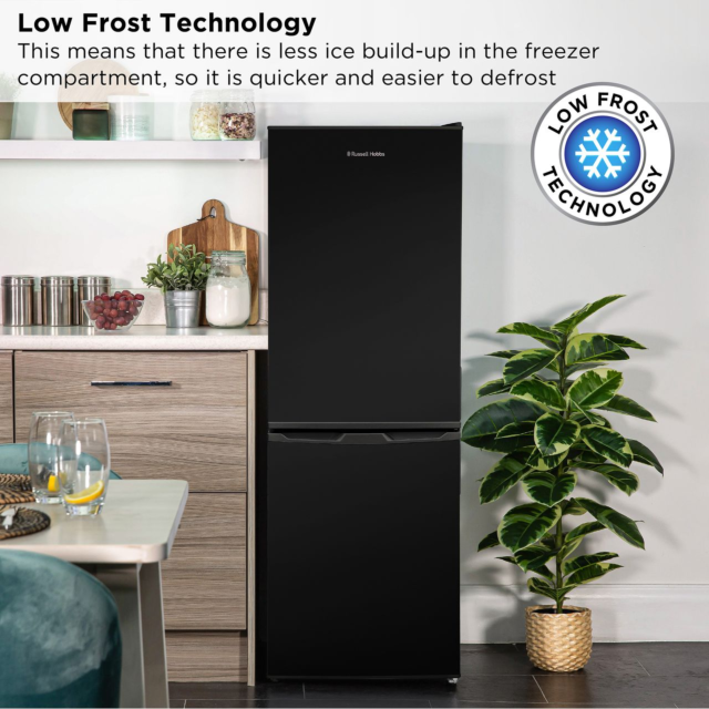 Russell Hobbs RH50FF145B Compact 145cm High 60/40 Fridge Freezer - Black 