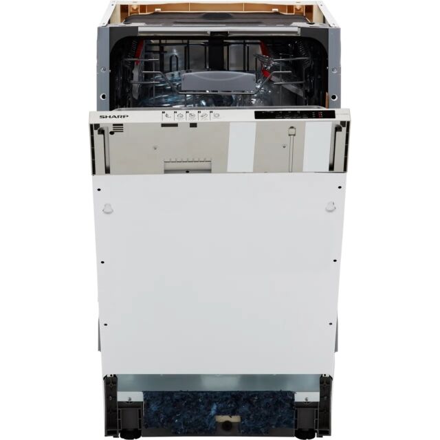 Sharp QW-NS14I49EX-EN Fully Integrated Slimline Dishwasher - Silver Control Panel With Fixed Door Fi