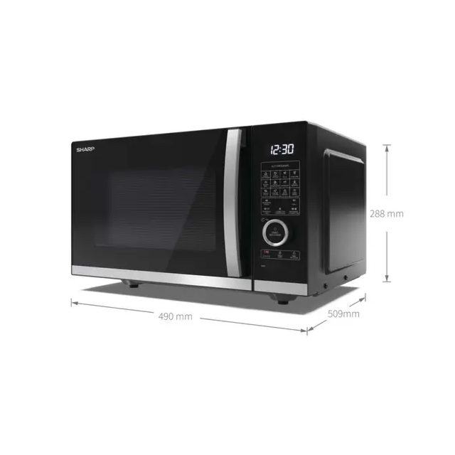 Sharp SP2542 25L 900W Combination Flatbed Microwave Oven With Grill - Black