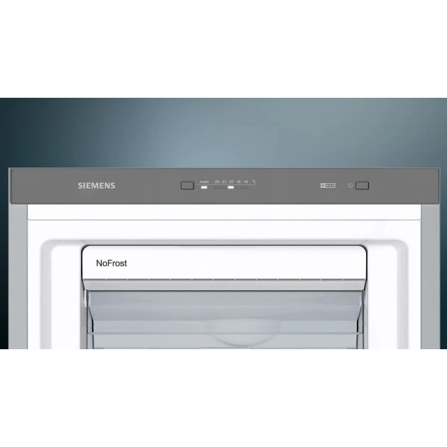 Siemens GS36NVIEV Iq300 Freestanding Upright Freezer Frost Free - Stainless Steel - E Rated - Extend