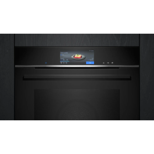Siemens HS758G3B1B Iq700 Built-In Electric Oven With Steam Function - Black - A+ Rated