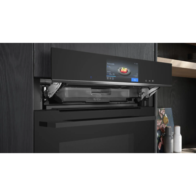 Siemens HS758G3B1B Iq700 Built-In Electric Oven With Steam Function - Black - A+ Rated