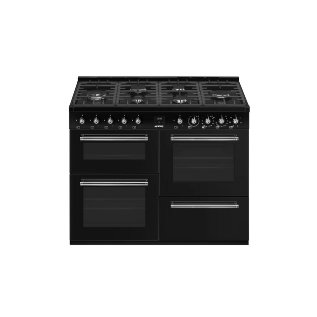 Smeg CX113GMBL 110Cm Dual Fuel Range Cooker With Gas Hob