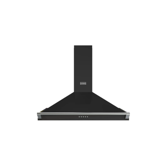 Stoves 444411656 RICHMOND CHIM 90PYR BLK - 90Cm Pyramid Chimney Cooker Hood - Black