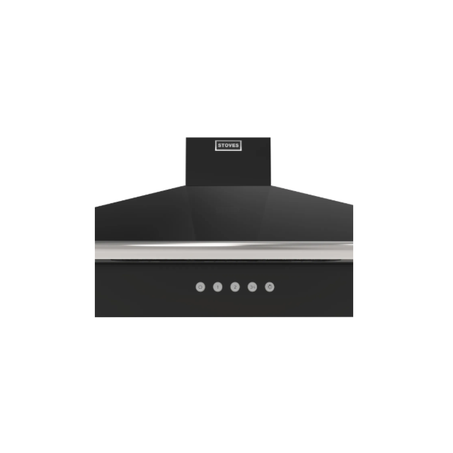 Stoves 444411656 RICHMOND CHIM 90PYR BLK - 90Cm Pyramid Chimney Cooker Hood - Black