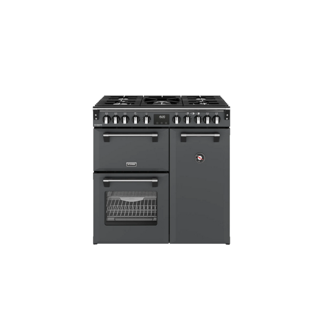 Stoves 444412003 RICHMOND DELUXE 90DF AGR - 90Cm Dual Fuel Range Cooker With Gas Hob - Anthracite Grey