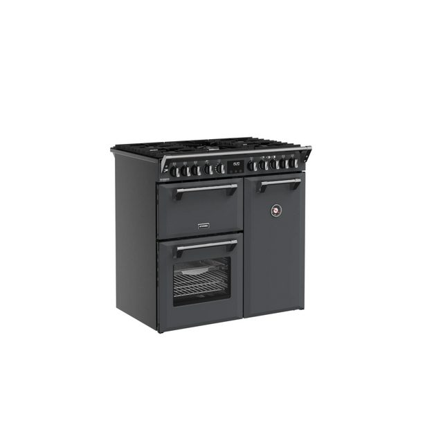 Stoves 444412003 RICHMOND DELUXE 90DF AGR - 90Cm Dual Fuel Range Cooker With Gas Hob - Anthracite Grey