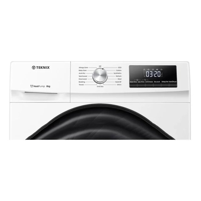 Teknix TKHP8HW 8Kg Heat Pump Dryer In White