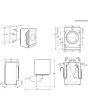 Aeg LFX6G8434BI Aeg 6000 Autosense Lfx6g8434bi Integrated 8Kg Washing Machine With 1400 Rpm - White 