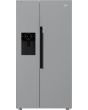 Beko ASP352VPX Harvestfresh™ Plumbed Frost Free American Fridge Freezer - Brushed Steel
