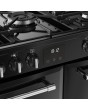 Belling 444411820 FARMHOUSE 90DF BLK Farmhouse 90DF 90cm wide Dual Fuel Range Cooker with Gas Hob -
