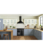 Belling 444411820 FARMHOUSE 90DF BLK Farmhouse 90DF 90cm wide Dual Fuel Range Cooker with Gas Hob -