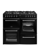 Belling 444411829 FARMHOUSE 100DF BLK 444411829 Farmhouse 100Df 100Cm Dual Fuel Range Cooker - Black