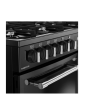 Belling 444411829 FARMHOUSE 100DF BLK 444411829 Farmhouse 100Df 100Cm Dual Fuel Range Cooker - Black