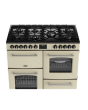 Belling 444411830 FARMHOUSE 100DF CRM 444411830 Farmhouse 100Df 100Cm Dual Fuel Range Cooker - Cream