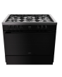 Belling 444412039 RCA VISION SGL 90DF BLK 444412039 90Cm Dual Fuel Range Cooker With Gas Hob