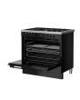 Belling 444412039 RCA VISION SGL 90DF BLK 444412039 90Cm Dual Fuel Range Cooker With Gas Hob