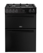 Belling 444412047 FSA VISION 60DF BLK 60Cm Dual Fuel Double Oven In Black