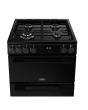 Belling 444412047 FSA VISION 60DF BLK 60Cm Dual Fuel Double Oven In Black