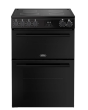 Belling 444412049 FSA VISION 60E BLK 444412049 60Cm Double Oven With Ceramic Hob