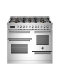 Bertazzoni PRO106L3EXT Professional Series PRO106L3EXT 100cm wide Dual Fuel Range Cooker with Gas Ho