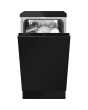 Cda SCD4509 Integrated Slimline Dishwasher - Black Control Panel with Fixed Kit