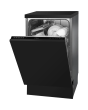 Cda SCD4509 Integrated Slimline Dishwasher - Black Control Panel with Fixed Kit