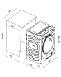 Haier HWDB10B14858U1UK Series 8 HWDB10B14858U1UK Wifi Connected Integrated 10Kg / 6Kg Washer Dryer w