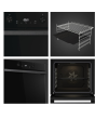 Hisense Hi4 BlackLine BI64221PDBG Built In Electric Single Oven and Pyrolytic Cleaning - Black 