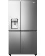 Hisense Pureflat Infinite RS818N4TIC Wifi Connected Non-Plumbed Total No Frost American Fridge Freezer - Stainless Steel 