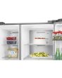 Hisense Pureflat Infinite RS818N4TIC Wifi Connected Non-Plumbed Total No Frost American Fridge Freezer - Stainless Steel 