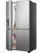 Hisense Pureflat Infinite RS818N4TIC Wifi Connected Non-Plumbed Total No Frost American Fridge Freezer - Stainless Steel 