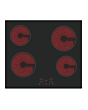 Ikon IK60CTC 60Cm 4 Zone Ceramic Hob 6000W – Black Glass