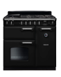Rangemaster Classic CL90DFPGBL/CM1 90cm wide Dual Fuel Range Cooker with Gas Hob - Black / Chrome
