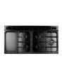 Rangemaster Classic Deluxe 110 CLDLB110DFPPCR/AB1 110cm wide Dual Fuel Range Cooker with Gas Hob - Pale Cream / Antique Brass