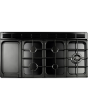 Rangemaster Classic Deluxe CLDLB110DFPSLT/CM1 110cm wide Dual Fuel Range Cooker with Gas Hob - Slate / Chrome