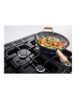 Rangemaster Classic Deluxe 110 CLDLO110DFPCBL/AB1 110cm wide Dual Fuel Range Cooker with Gas Hob - Charcoal Black / Antique Brass