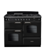 Rangemaster Classic OC CLO110DFPGBL/CM1 110cm wide Dual Fuel Range Cooker with Gas Hob - Black / Chrome