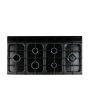 Rangemaster Classic OC CLO110DFPGBL/CM1 110cm wide Dual Fuel Range Cooker with Gas Hob - Black / Chrome