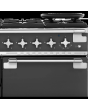 Rangemaster Elise ELS110DFFSL 110cm wide Dual Fuel Range Cooker with Gas Hob - Slate