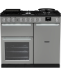 Rangemaster Nexus NEX100DFSTST/CM1 100cm wide Dual Fuel Range Cooker with Gas Hob - Stainless Steel