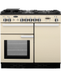 Rangemaster Professional Plus PROP100DFFCR/C 100cm wide Dual Fuel Range Cooker with Gas Hob - Cream