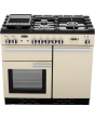 Rangemaster Professional Plus PROP100DFFCR/C 100cm wide Dual Fuel Range Cooker with Gas Hob - Cream